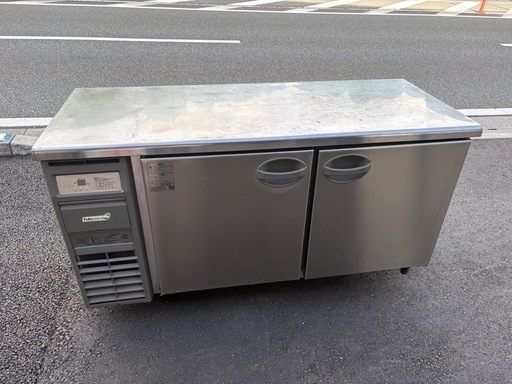 中古品 フクシマ 台下冷蔵庫 YRC-150RE 2012年 100V 1500ｘ600ｘ800ｍｍ 327Ｌ 動作問題なし