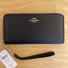 コーチ　ファスナー付ブラック長財布C①【新品未使用】の画像
