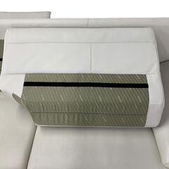 ソファ カリモク ドマーニ エクセルライフ ヴィーゴホワイト カウレザー W210 H90 D91 の画像