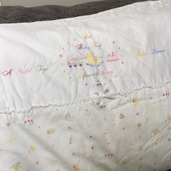 ベビーベッド+掛け布団の画像