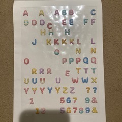 アルファベットシールの画像