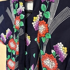 浴衣　紺　紫陽花の画像