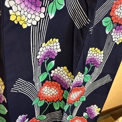 浴衣　紺　紫陽花の画像