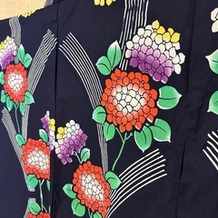 浴衣　紺　紫陽花の画像