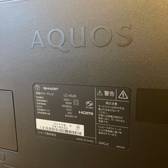 AQUOS液晶テレビ40型の画像