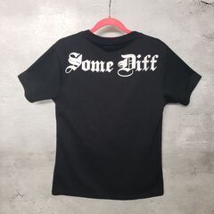 SOMEDIFF Tシャツ L ビッグプリント トップス 黒の画像