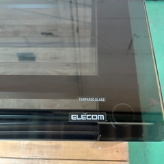 ガラス天板テレビボード　ELECOM　幅103cm ブラックガラス／3段タイプの画像