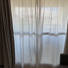 ニトリ　カーテン　レース付き　幅100㎝　丈200㎝　2枚 遮光カーテンの画像
