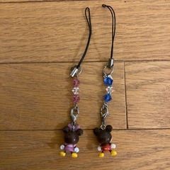 ミッキー&ミニーストラップの画像