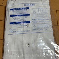 半袖ドレスシャツ　冷感加工　形態安定　未使用　ワイシャツ　ストライプ　39の画像