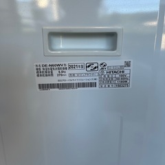 HITACHI 電気衣類乾燥機 DE-N60WV 6.0kg 2021年製の画像