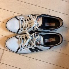 ［今週取引無ければ処分します］ mobus モーブス ホワイト スニーカー S.WHT/NAVY/27.0cmの画像