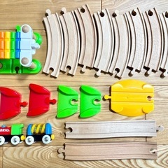 BRIO イマジナリウム Janod レールウェイ 木製鉄道玩具セットの画像