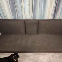 【難あり】テーブル付きソファベッドの画像