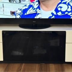 テレビボード モノトーン 鏡面 180cmの画像