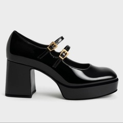 Charles & Keith ブロックヒールメリージェーン 39 25cmの画像