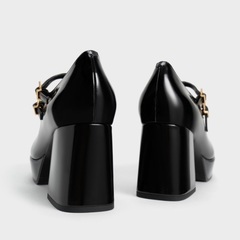 Charles & Keith ブロックヒールメリージェーン 39 25cmの画像