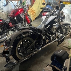 ソフテイル ゴードンフィッシュ 左右出しマフラー エボ ツインカム フルエキ フィッシュテール flst flstc flstn flstf flsts 2in2 tc88の画像