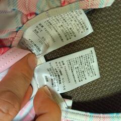 水着と帽子セット 100cm ピンクの画像
