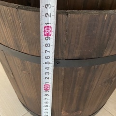 【新品未使用】焼杉プランター：深丸（大）[直径39cm・高さ32cm]の画像