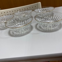 日本陶芸チェーン透明皿５個セットの画像