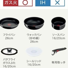 ティファール　T-fal  10点セット　インジニオネオ　ガス火専用の画像