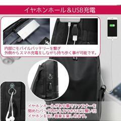 ブラック撥水リュックの画像