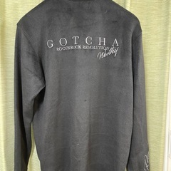 ガッチャゴルフ メンズ ハーフジップ 長袖 シャツ フリース　GOTCHA GOLF ゴルフウェア トップス　サイズL 黒　Lの画像