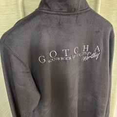 ガッチャゴルフ メンズ ハーフジップ 長袖 シャツ フリース　GOTCHA GOLF ゴルフウェア トップス　サイズL 黒　Lの画像