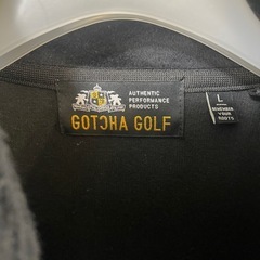 ガッチャゴルフ メンズ ハーフジップ 長袖 シャツ フリース　GOTCHA GOLF ゴルフウェア トップス　サイズL 黒　Lの画像