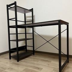 作業用デスク　ニトリ　ダークブラウンの画像