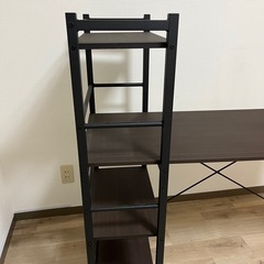 作業用デスク　ニトリ　ダークブラウンの画像