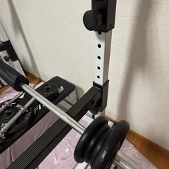 WILD FITパワーラックＰＲＯ　ワイド バーベル　フラットベンチ付きの画像