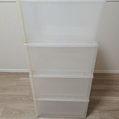 無印良品 衣装ケース（半透明・小サイズ）お譲りしますの画像
