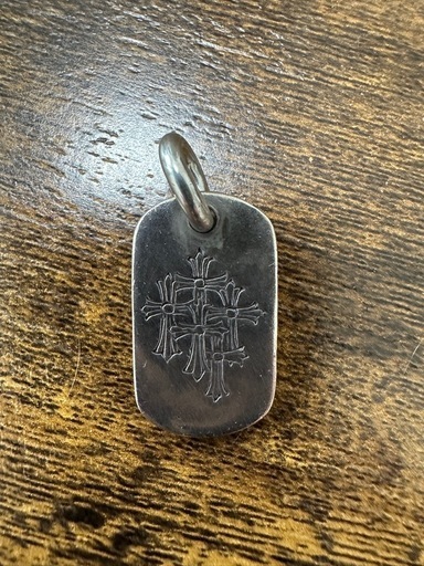 クロムハーツ セメタリー クロス スモール ドッグタグ 925 ペンダント