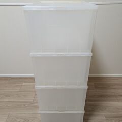 無印良品 衣装ケース（半透明・小サイズ）お譲りしますの画像