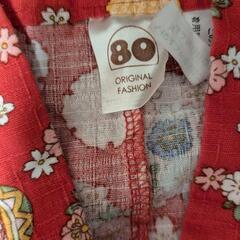 子ども浴衣ロンパース　70~80cm（小さめ）の画像