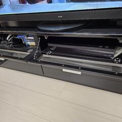 鏡面仕上げ テレビボード テレビ台 ブラック 収納付きの画像