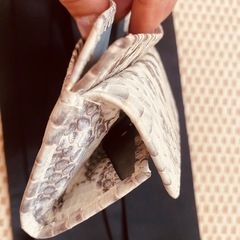 蛇の皮　本革のパイソンレザー 小銭入れ　コインケース　カード入れの画像