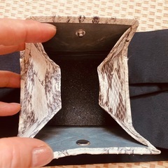 蛇の皮　本革のパイソンレザー 小銭入れ　コインケース　カード入れの画像