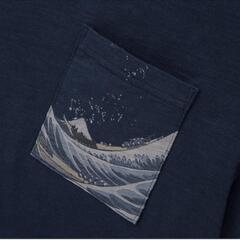 【状態良好・試着後洗濯保管】UNIQLO ユニクロ:Tシャツ、浮世絵 UT、カラー:ネイビー、Size:XXL、ユニセックス【0円】の画像