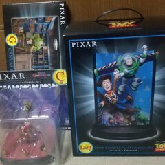 PIXAR フィギュア happyくじ ３点の画像