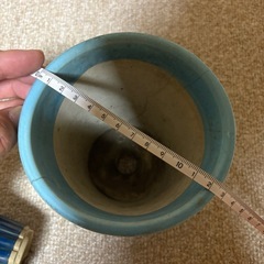 植木鉢　ブルー系　大小セットの画像