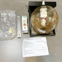 壁掛けライト LED 透明球体ガラス ウォールランプ 新品未使用の画像