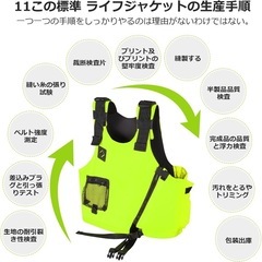 【新品】ライフジャケット 大人用 Lサイズ チャック ポケット付き フローティングベストの画像