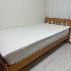 【無料】シングルベッドマットレス付きの画像