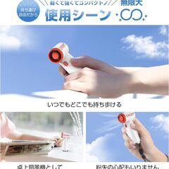 【新品・未使用】強力送風 手持ち扇風機の画像