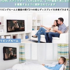 ⭐️新品未使用⭐️1入力2出力⭐️HDMI分配器 4K お好みの2台のディスプレイに ケーブル付の画像