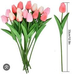 新品未使用！造花 チューリップ 花束 15本の画像