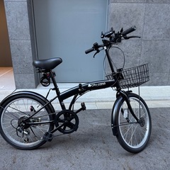 新品並み！折りたたみ自転車 ブラックの画像